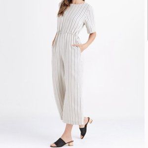Vetta capsule wrap striped jumpsuit